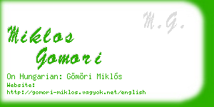 miklos gomori business card